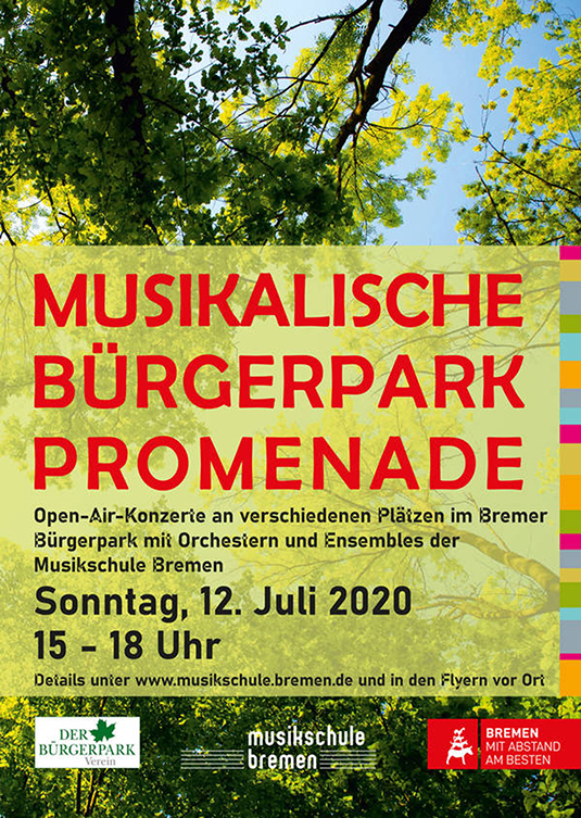 Plakat Musikalische Bürgerpark Promenade der Musikschule Bremen Plakat Musikalische Bürgerpark Promenade der Musikschule Bremen
