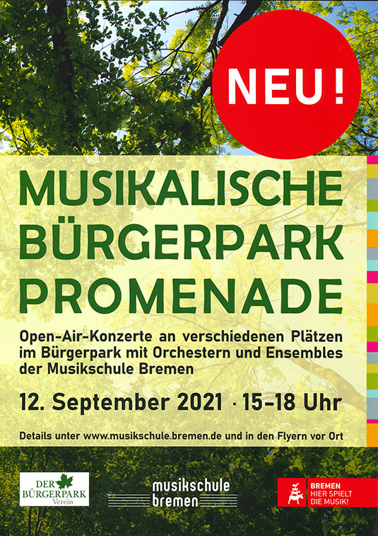 Plakat Musikalische Bürgerpark Promenade Plakat Musikalische Bürgerpark Promenade